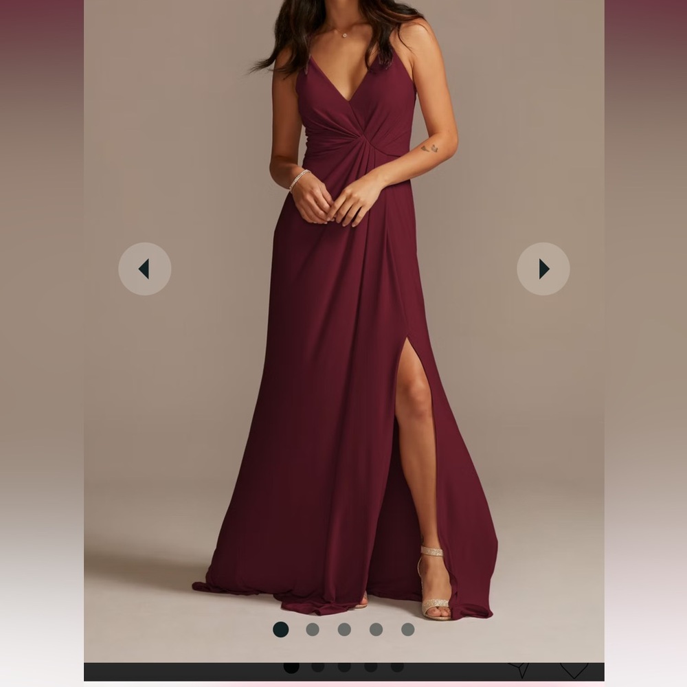 NWT DB Studio Merlo Vneck Draped Jersey Bridesmaids/ Formal Dress